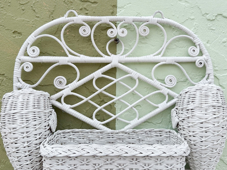 Fish Tail Wicker Wall Basket