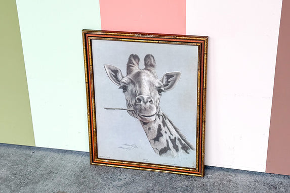 Safari Chic Giraffe Framed Print