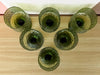 Set of Six MCM Green Glassware