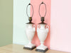 Pair of Swan Life Urn Lamps