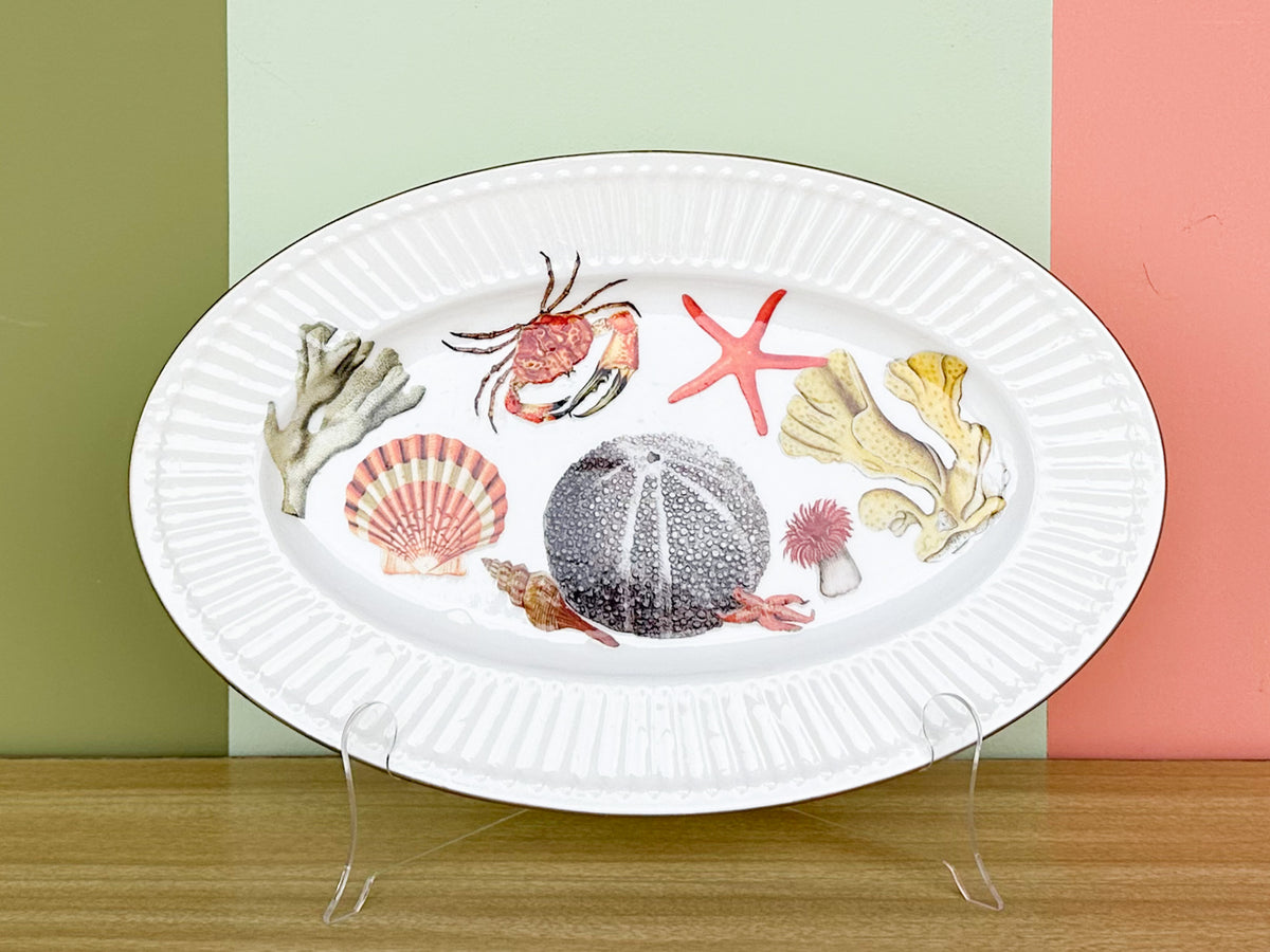 Large Sea Life Decoupage Plate