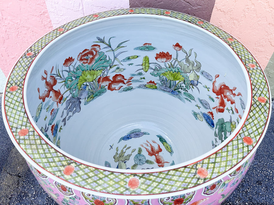 Huge Palm Beach Chic Cachepot