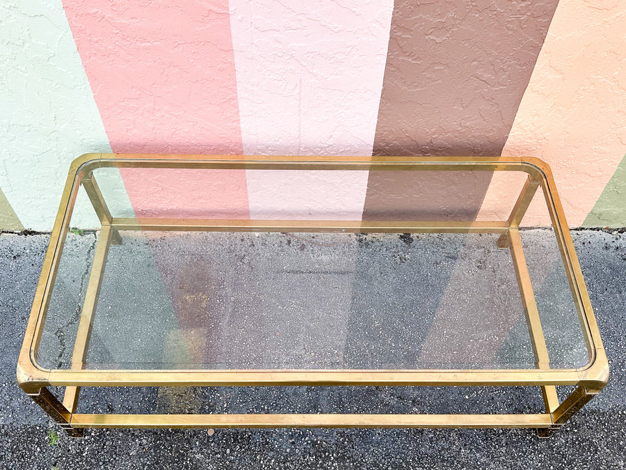 MCM Brass Mastercraft Coffee Table