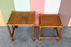 Pair of Rattan Nesting Tables