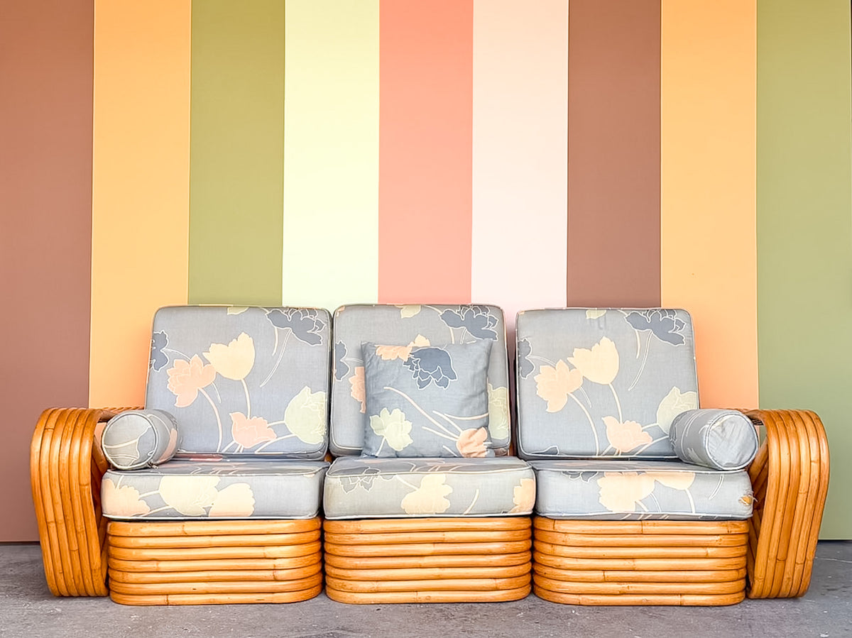 Frankl Style Rattan Pretzel Sofa
