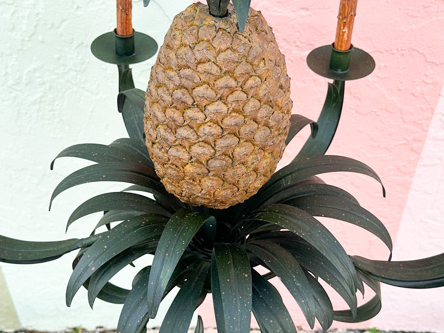 Currey and Company Tole Pineapple Chandelier