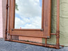 Handsome Rattan Mirror with Brass Detail