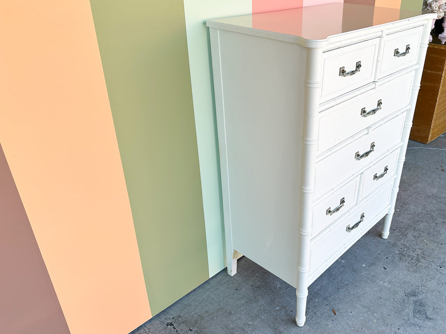 Henry Link Faux Bamboo Tall Chest