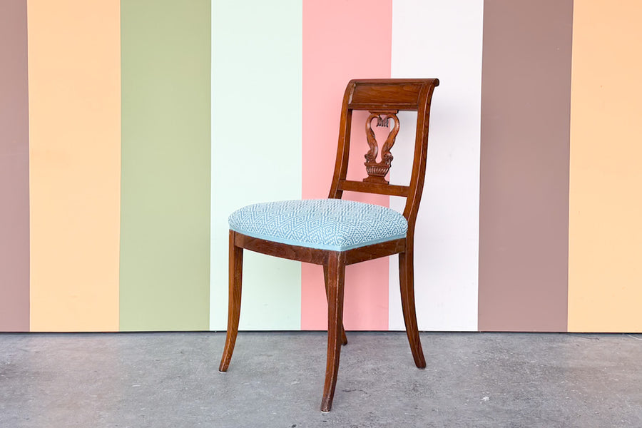 Handsome Wood Koi Fish Side Chair