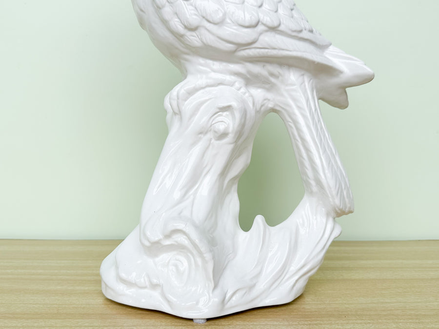 White Ceramic Parrot