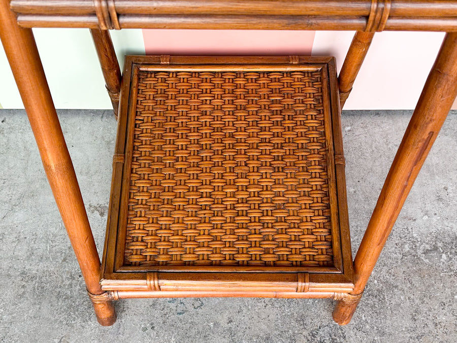 Island Chic Folding Rattan Etagere