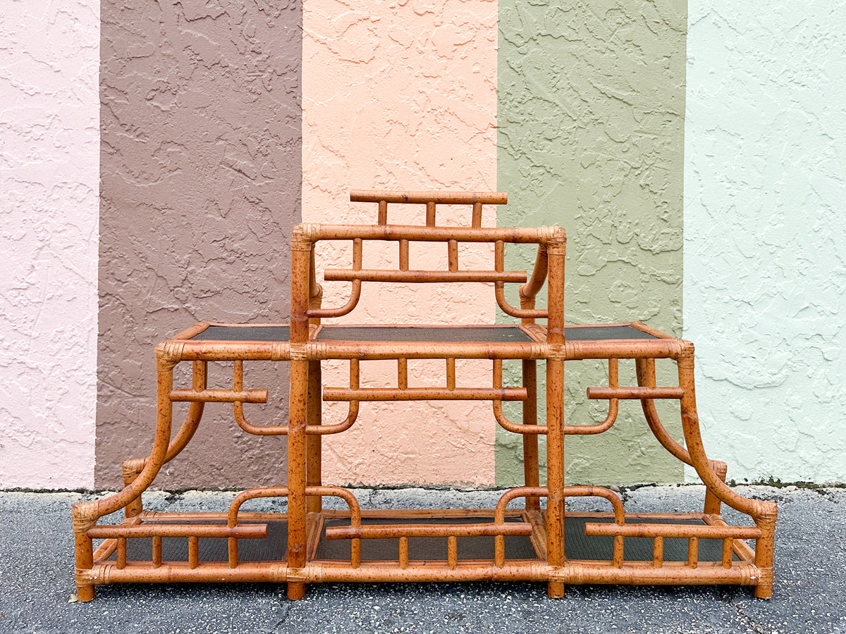 Rattan Pagoda Wall Shelf