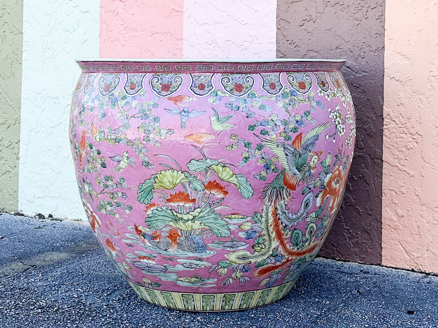 Huge Palm Beach Chic Cachepot