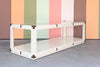 Campaign Style Lacquer and Brass Coffee Table
