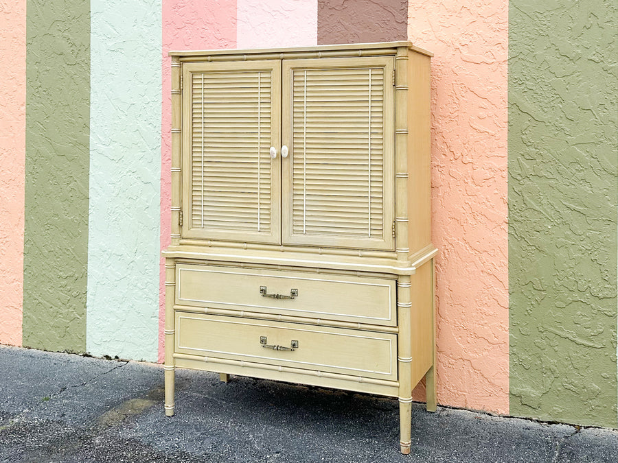 Henry Link Faux Bamboo Armoire