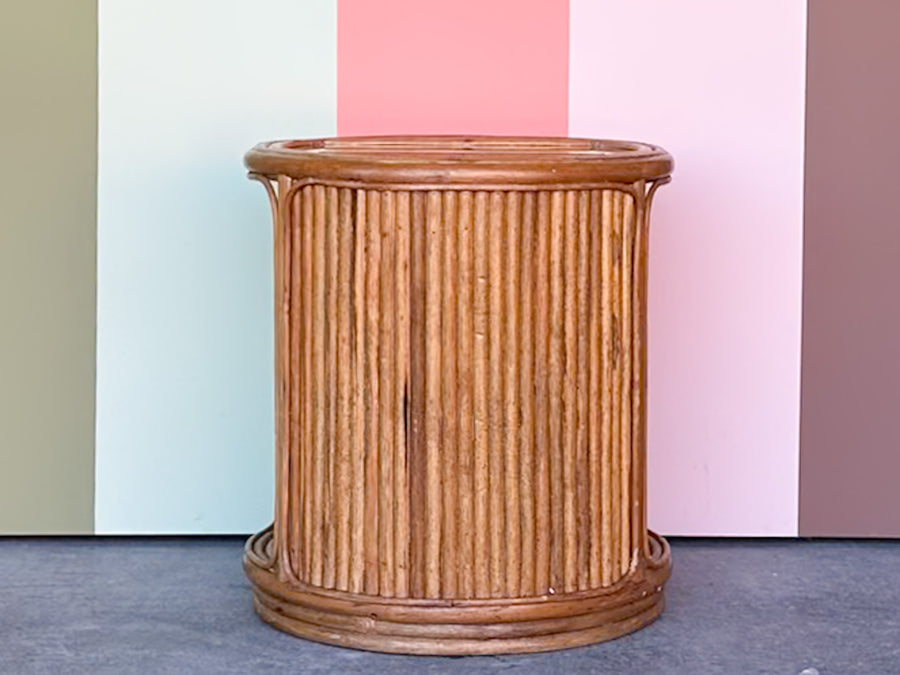 Old Florida Rattan Side Table