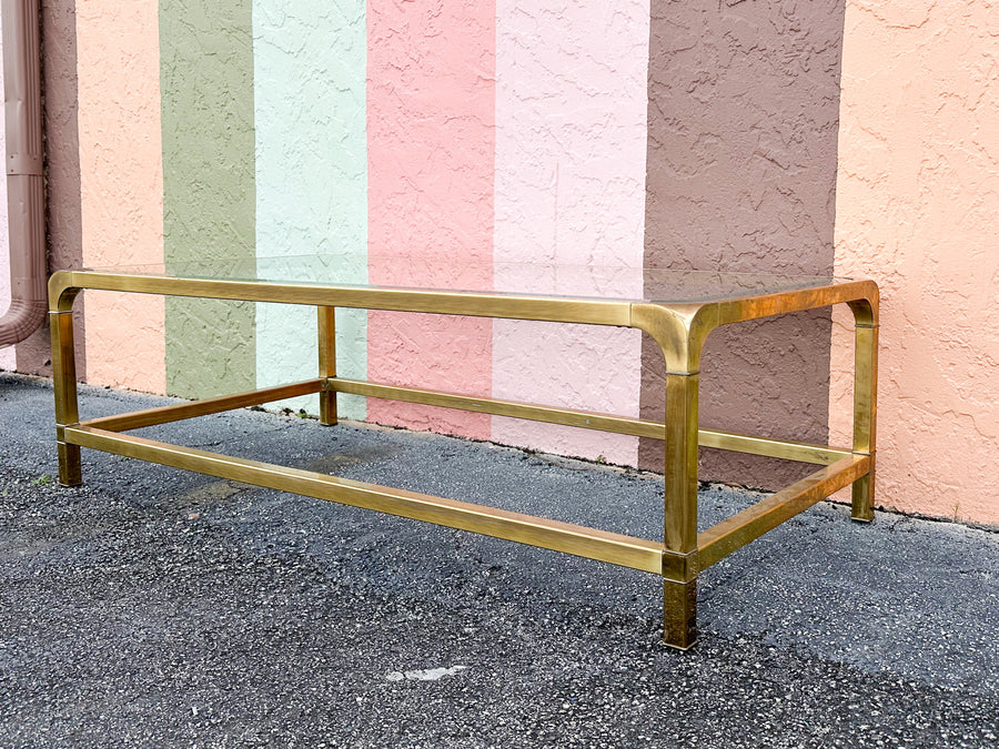 MCM Brass Mastercraft Coffee Table