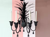 Tole Pineapple and Tassel Chandelier