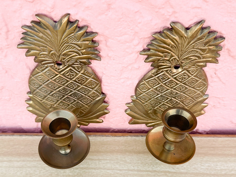 Brass Pineapple Wall Sconces