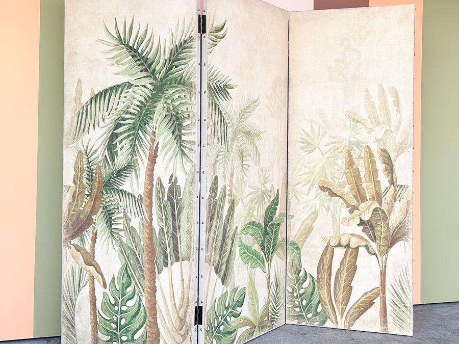 Three Panel Tropical Palm Art