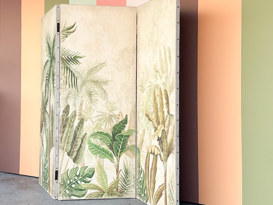 Three Panel Tropical Palm Art