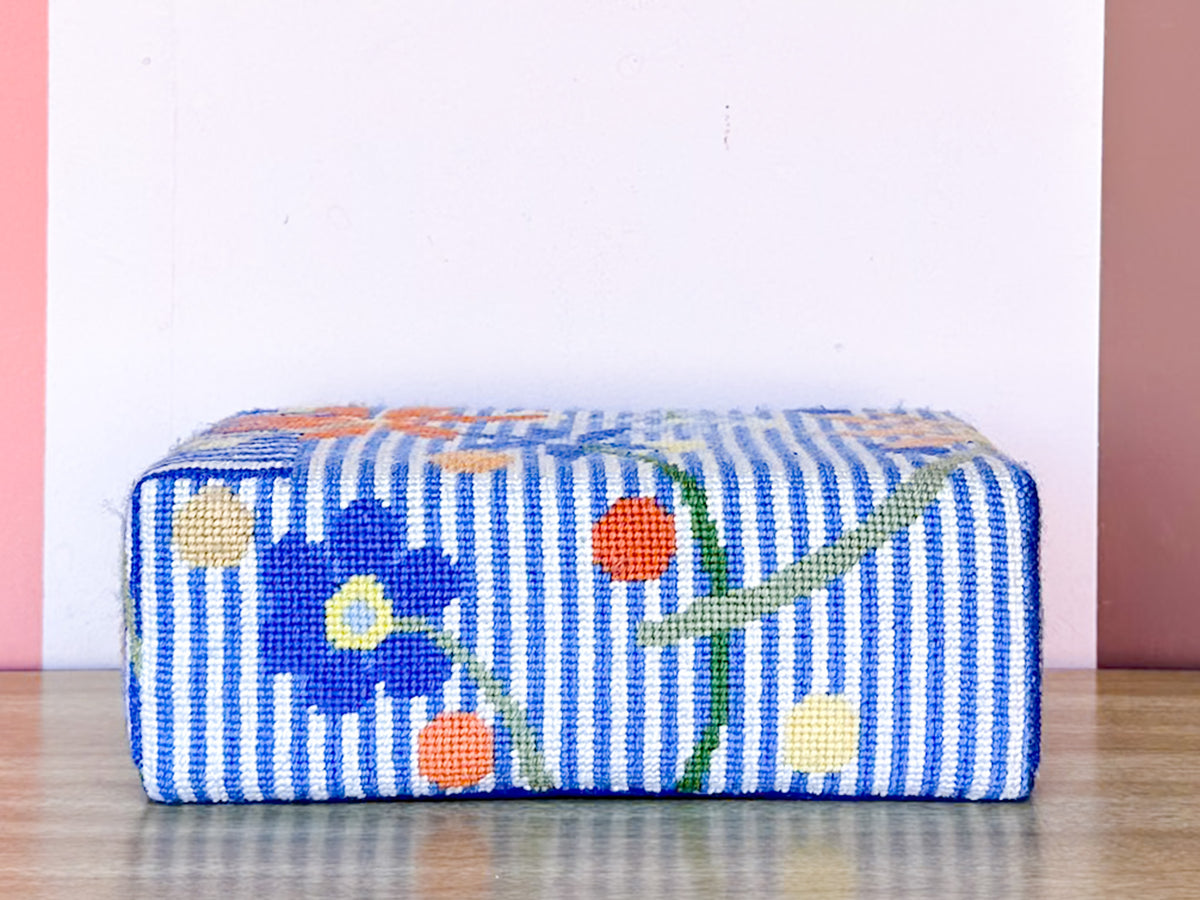 Preppy Needlepoint Doorstop