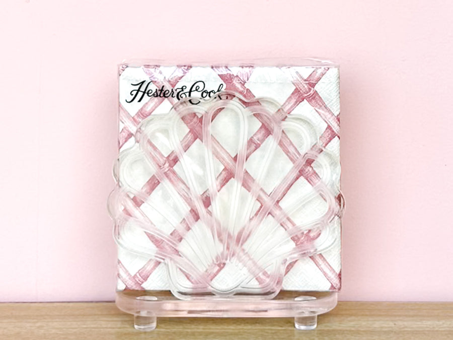 Lucite Shell Napkin Holder