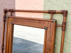 Handsome Rattan Mirror with Brass Detail