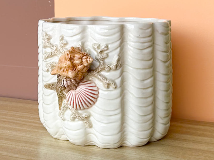Fitz and Floyd Shell Cachepot