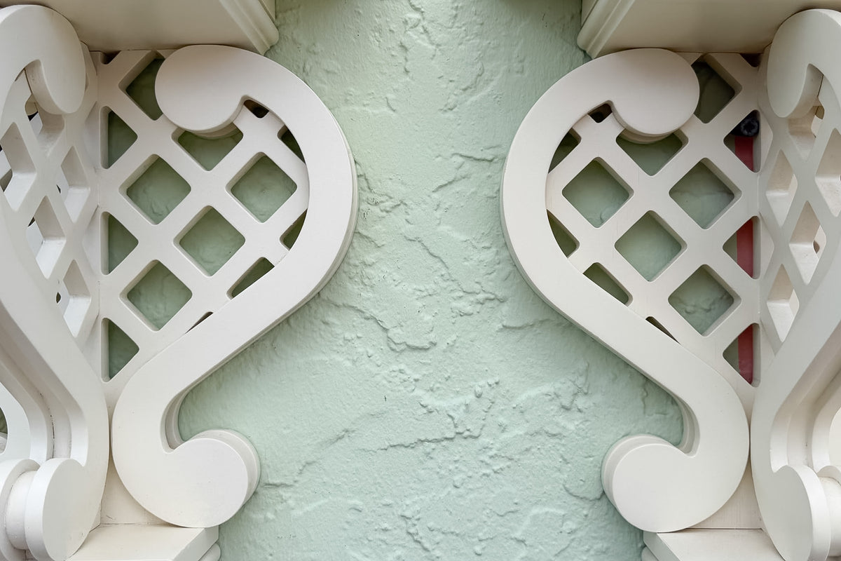 Pair of Trellis Wall Shelves