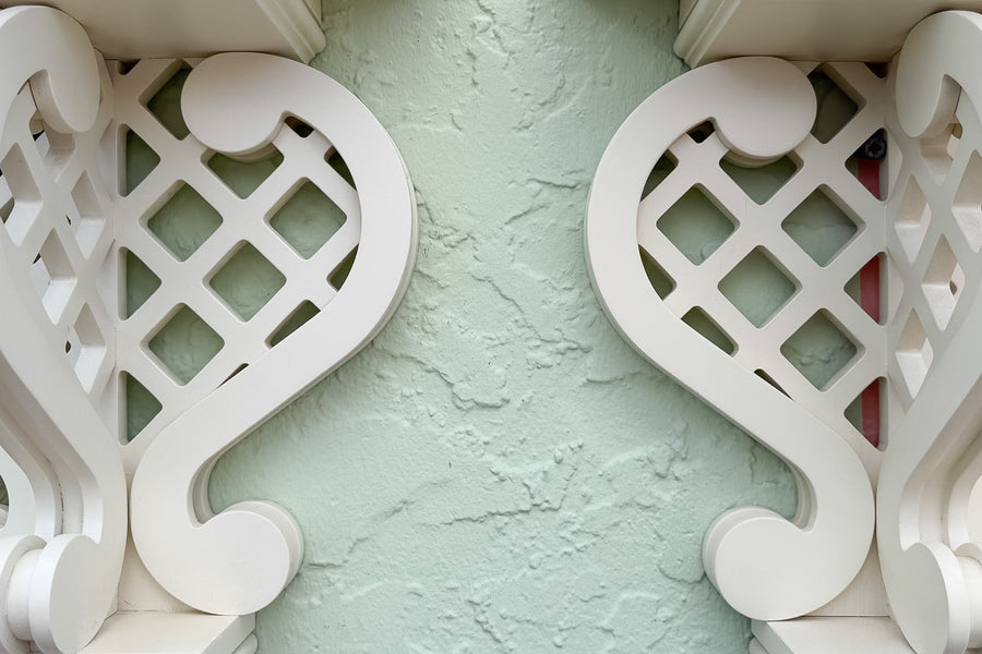 Pair of Trellis Wall Shelves