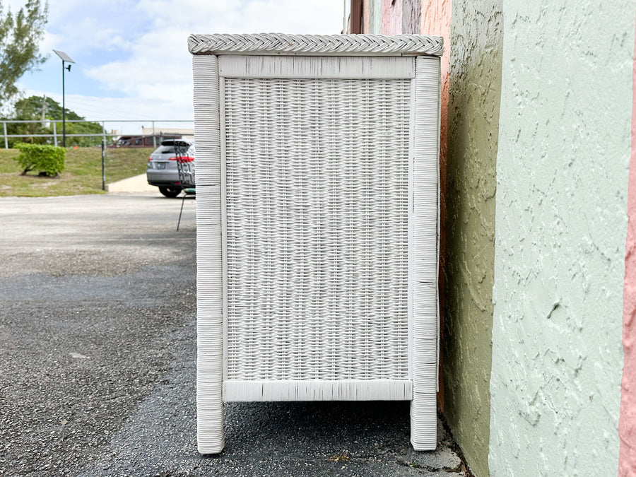 Oversized Wicker Nightstand