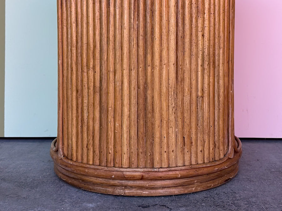 Old Florida Rattan Side Table