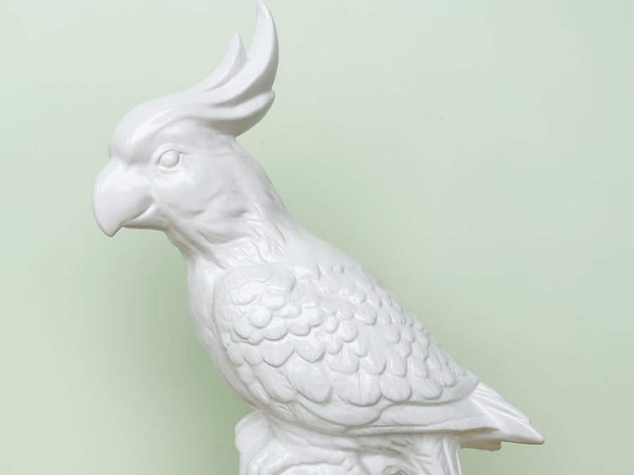 White Ceramic Parrot