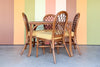 Lattice Rattan Game Table Set