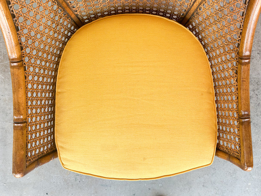 Faux Bamboo and Cane Armchair