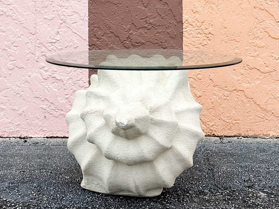 Plaster Conch Shell Coffee Table