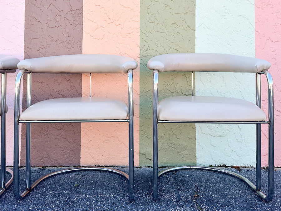 Set of Four MCM Cantilever Chairs