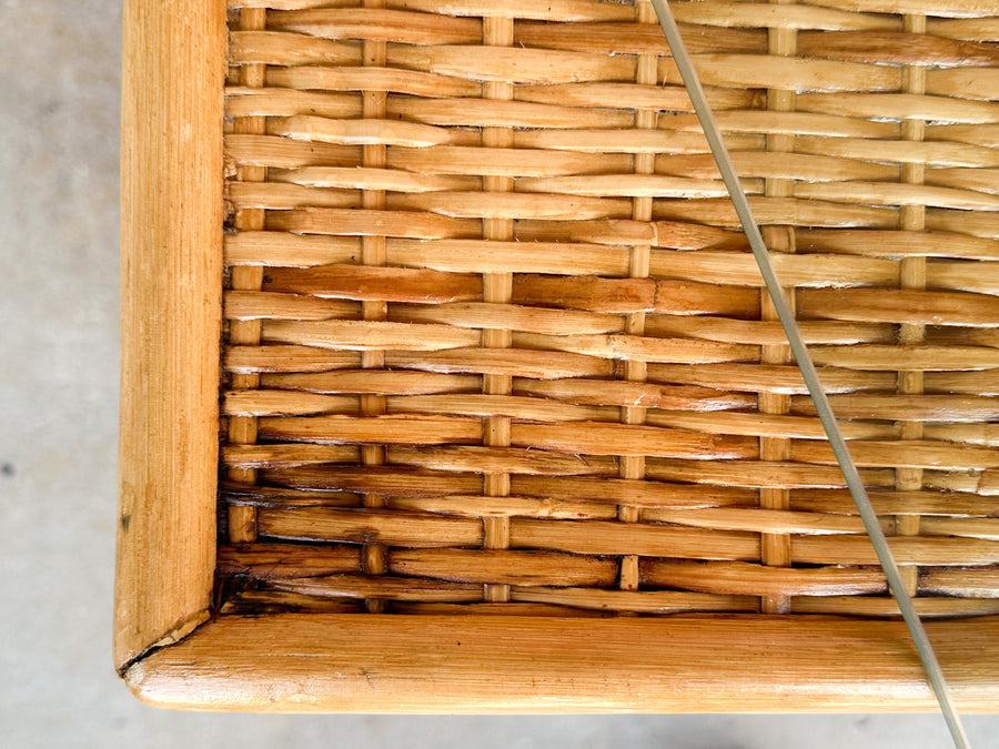 Island Style Rattan Wrapped Nightstand