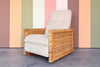 Coastal Chic Rattan Wrapped Reclining Lounge Chair