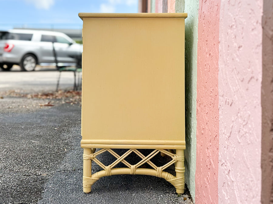 Yellow Ficks Reed Rattan Dresser