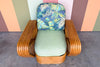 Frankl Style Six Band Rattan Lounge Chair