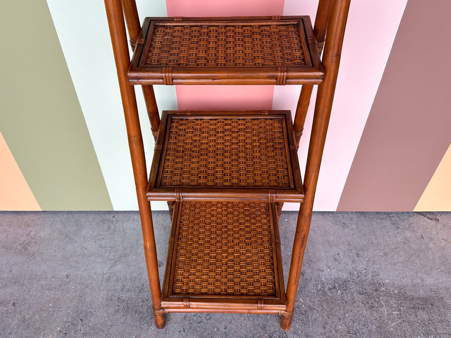 Island Chic Folding Rattan Etagere