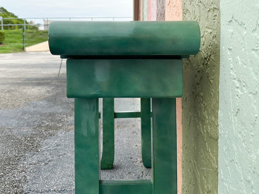 Pink and Green Lacquer Bird Console