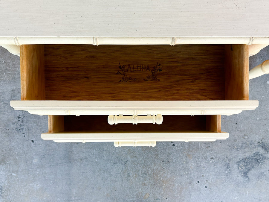 Pair of Dixie Aloha Faux Bamboo Nightstands