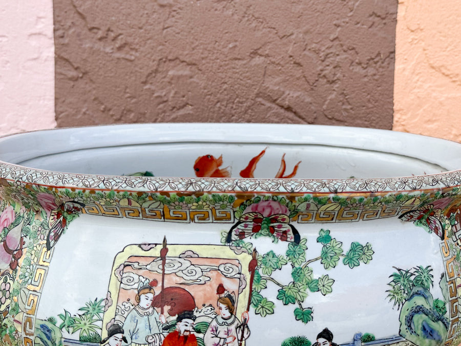 Colorful Chinoiserie Cachepot