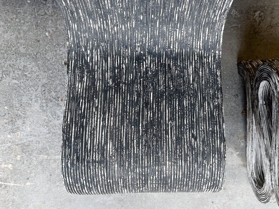 Pair of Grey Rattan Snake Chairs