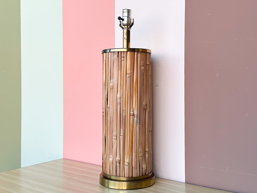 Split Reed Rattan Lamp