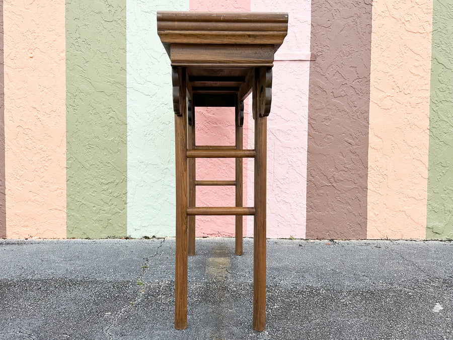 Asian Inspired Wood Alter Table