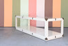 Campaign Style Lacquer and Brass Coffee Table